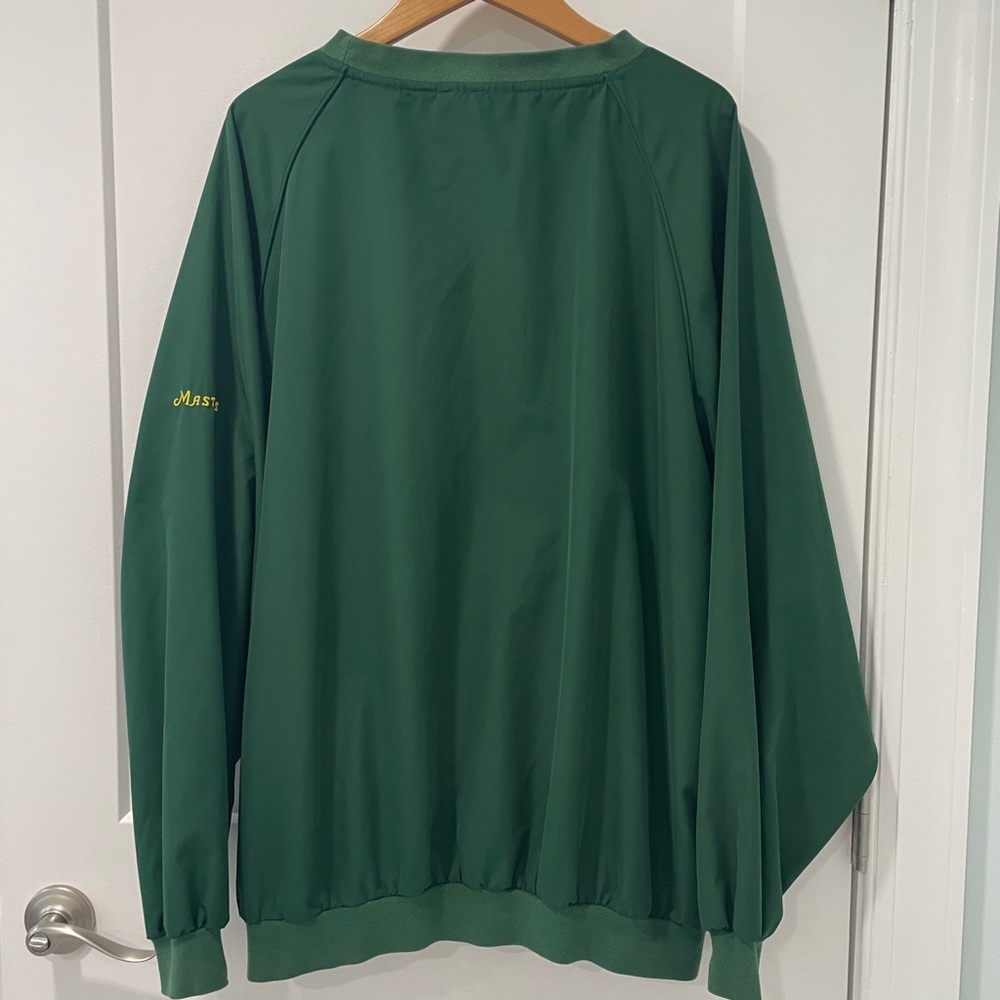VTG Slazenger Augusta National Masters Green Pullover Windbreaker Pockets Y2K XL - Picture 3 of 16